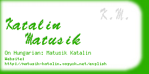 katalin matusik business card